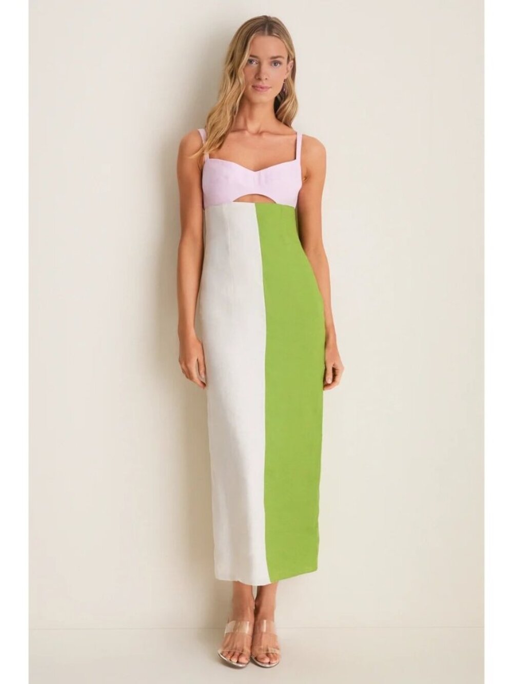 CALA DE LA CRUZ Nara Midi Dress Forest Size Small NWT
